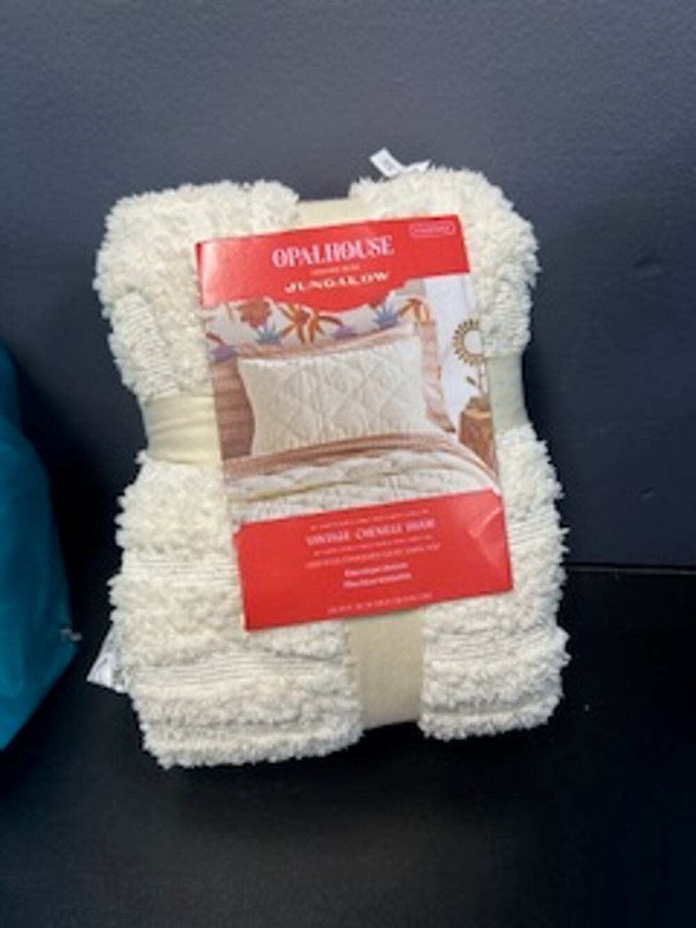 NWT- Standard Vintage Chenille Sunset & Vine Quilt Sham cream - Opalhouse™
